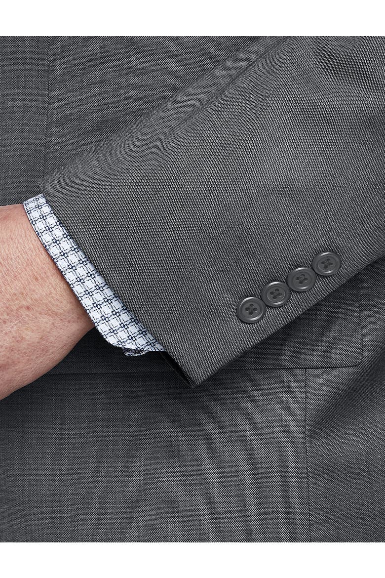 Big & Tall Jacket-Relaxer Sharkskin Suit Jacket, Alternate, color, GREY