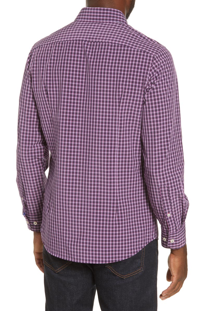MOVE Performance Apparel Regular Fit Button-Up Plaid Performance Shirt, Alternate, color, 