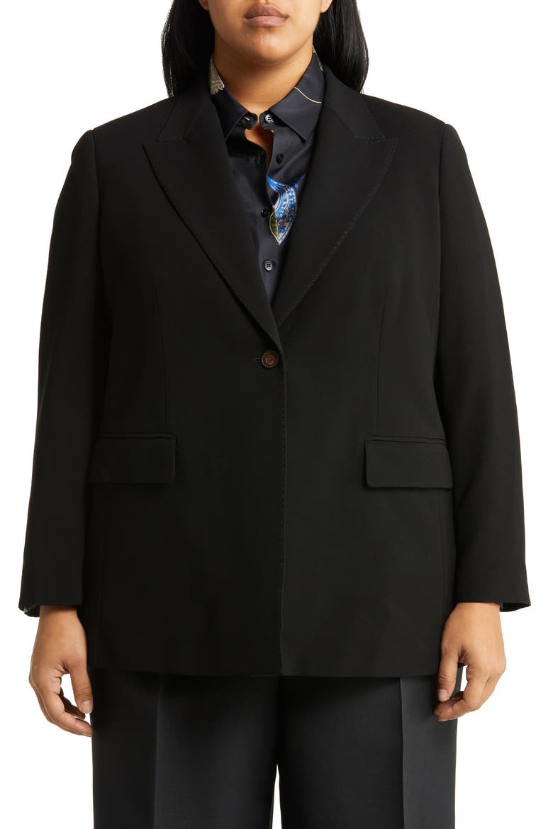 Finesse Crepe Blazer, Alternate, color, BLACK