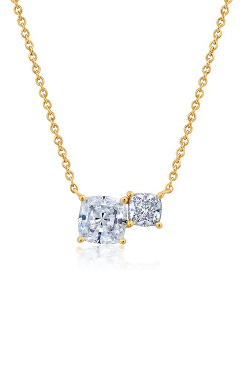 Cushion Cut Cubic Zirconia Pedant Necklace