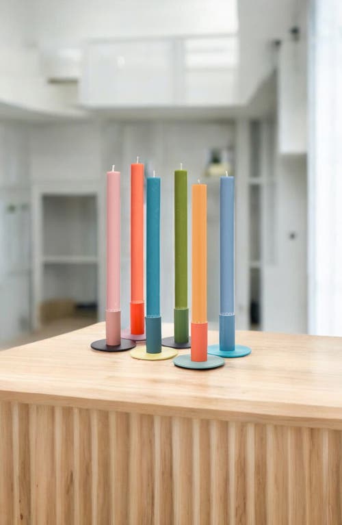 BRITISH COLOUR STANDARD BRITISH COLOUR STANDARD SET OF 6 TALL TWO-TONE CANDLEHOLDERS