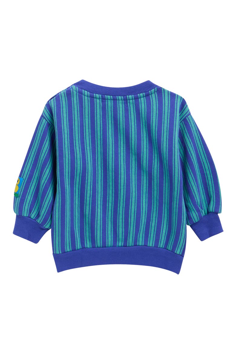 Tag Stripe Cotton Sweatshirt, Alternate, color, BLUE