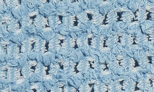 Shop Stella Mccartney Bouclé Effect Denim Button-up Shirt In Light Blue Laser Denim