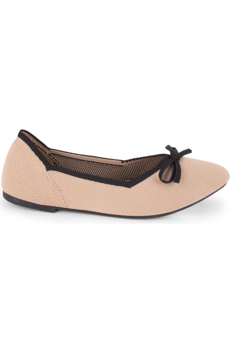 Tahari Tortuga Ballet Flat, Alternate, color, Camel/ Black