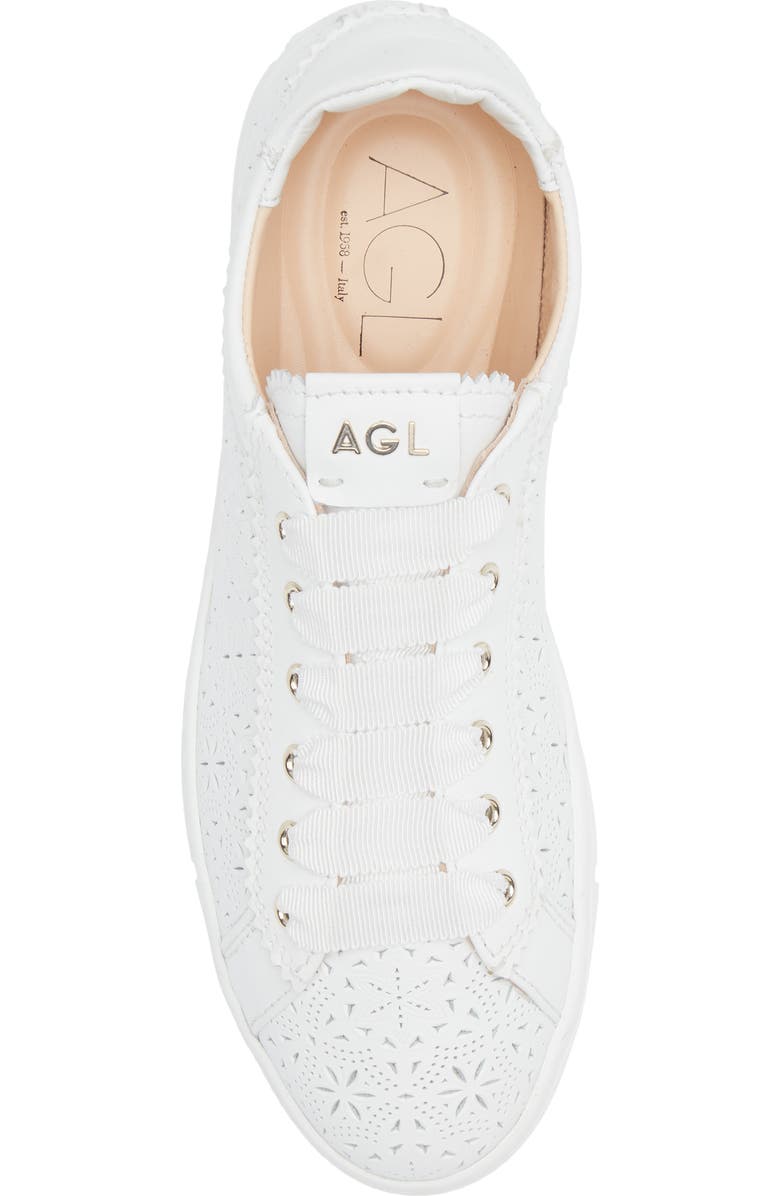 AGL Sade Perforated Sneaker, Alternate, color, White