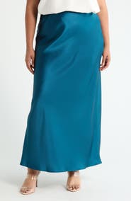 Renee C Satin A-Line Skirt