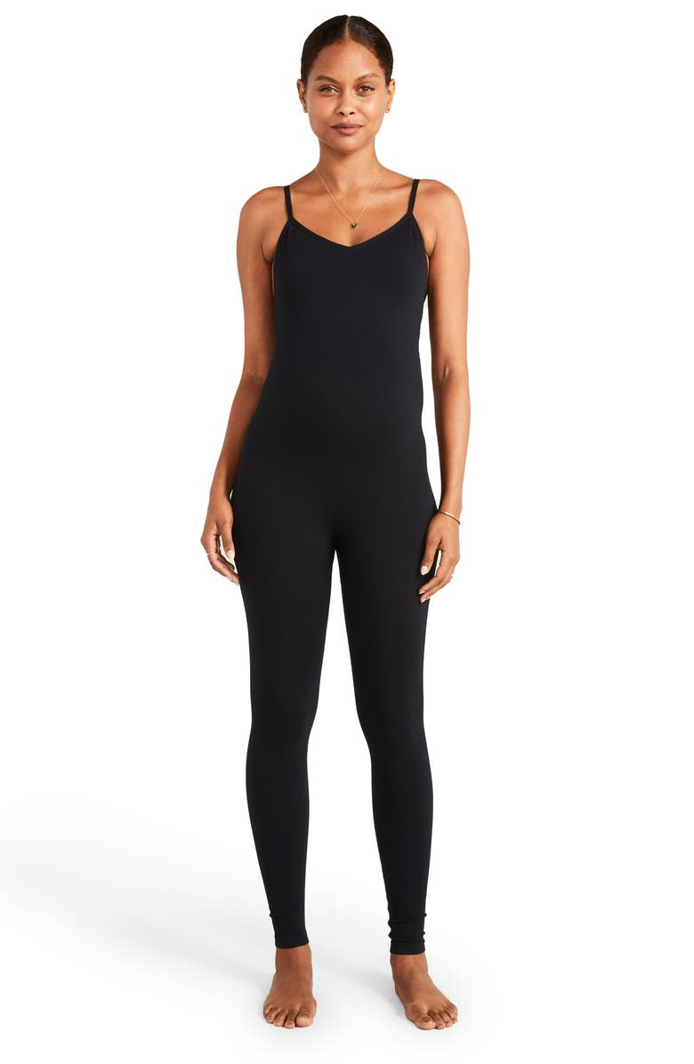 HATCH The Body Rib Maternity Unitard, Alternate, color, Black