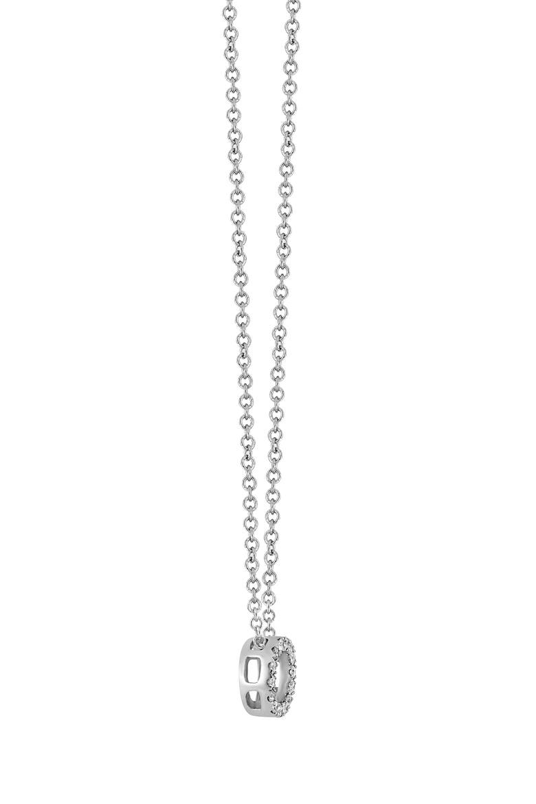 Diamond Pavé Initial Pendant Necklace, Alternate, color, 18K WHITE GOLD - O