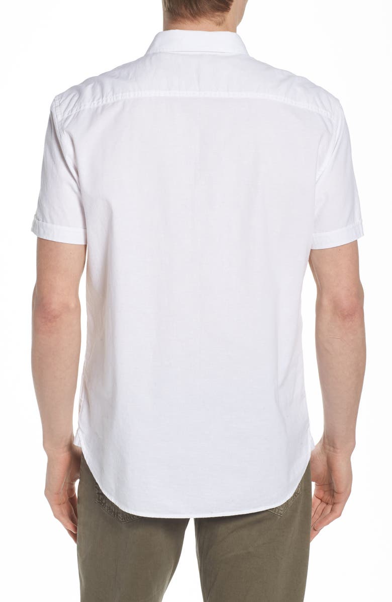 AG Pearson Regular Fit Short Sleeve Sport Shirt, Alternate, color, True White