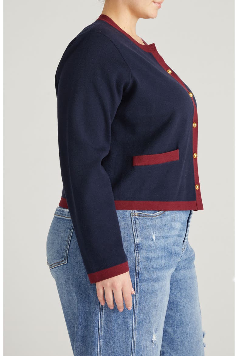 Gabrielle Cardigan, Alternate, color, MIDNIGHT BLUE/ RED