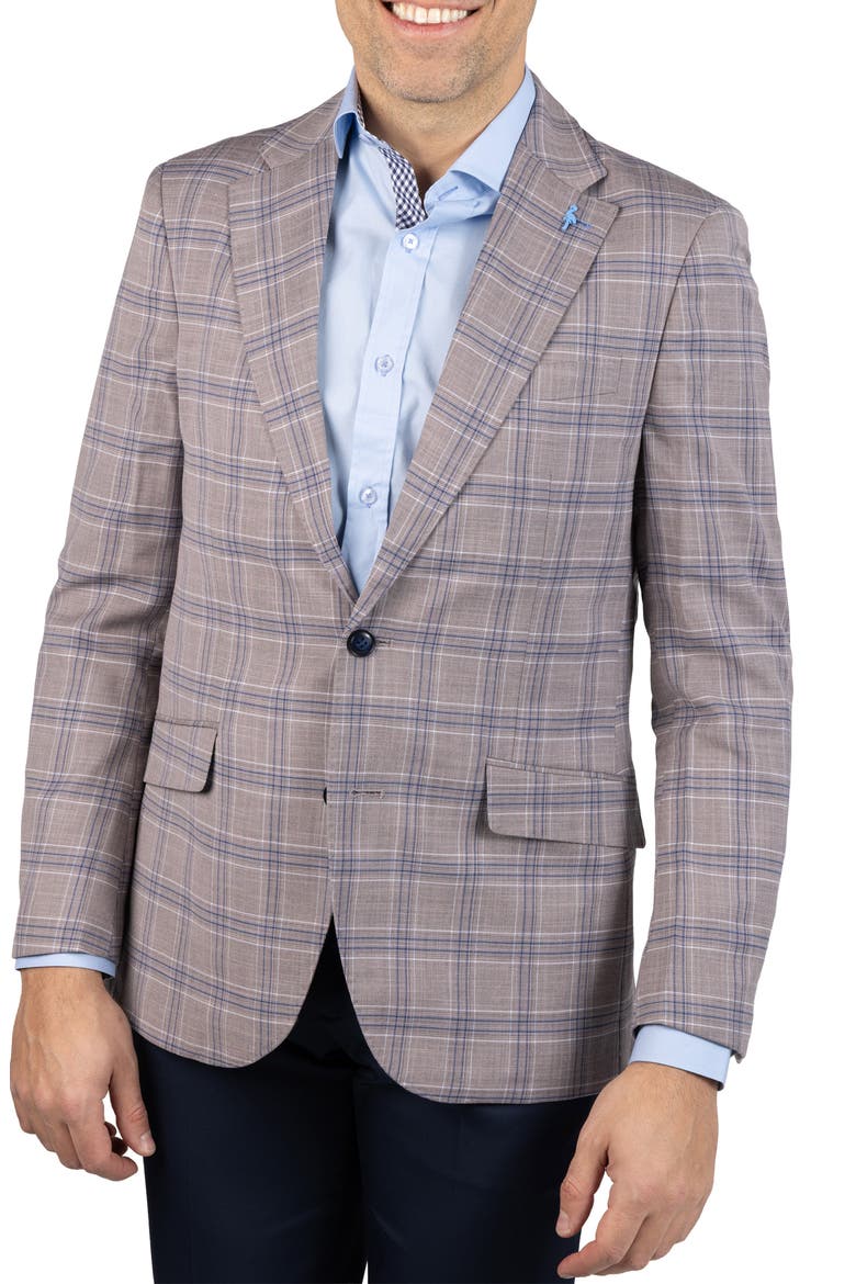 Shadow Plaid Sport Coat, Main, color, GREY
