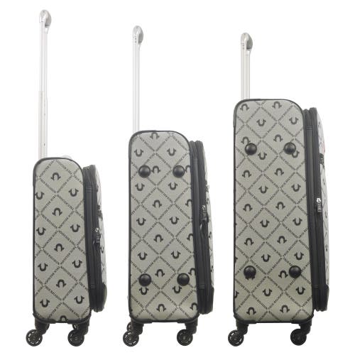 TRUE RELIGION TRUE RELIGION SOFT SIDED 3 PC SPINNER LUGGAGE SET BUDDAH PATCH