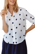 Bella Dahl Dot Split Back Button-Up Shirt