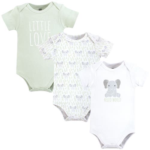 Hudson Baby Soft Cotton Bodysuit Triple Pack
