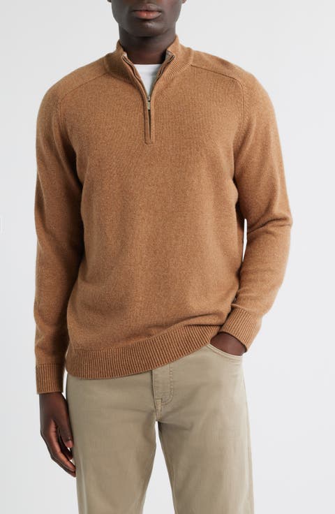 Crescent Wool Blend Quarter Zip Sweater