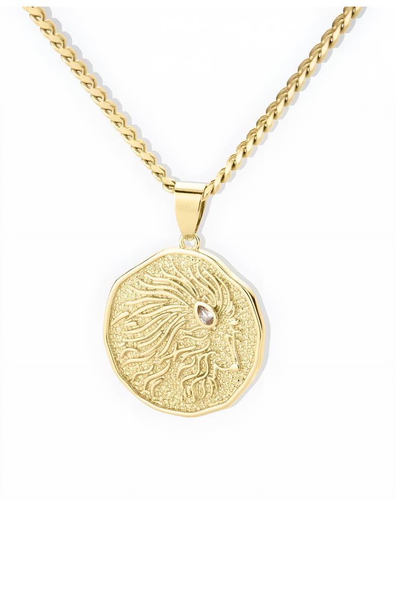 Mint & Lily Astrological Sign Coin Pendant Necklace, Alternate, color, Leo