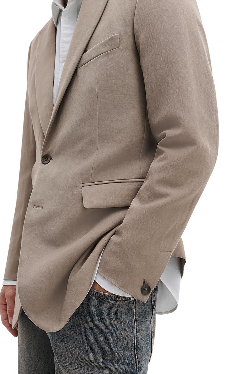 rag & bone Butler Virgin Wool Blend Blazer, Alternate, color, Stone