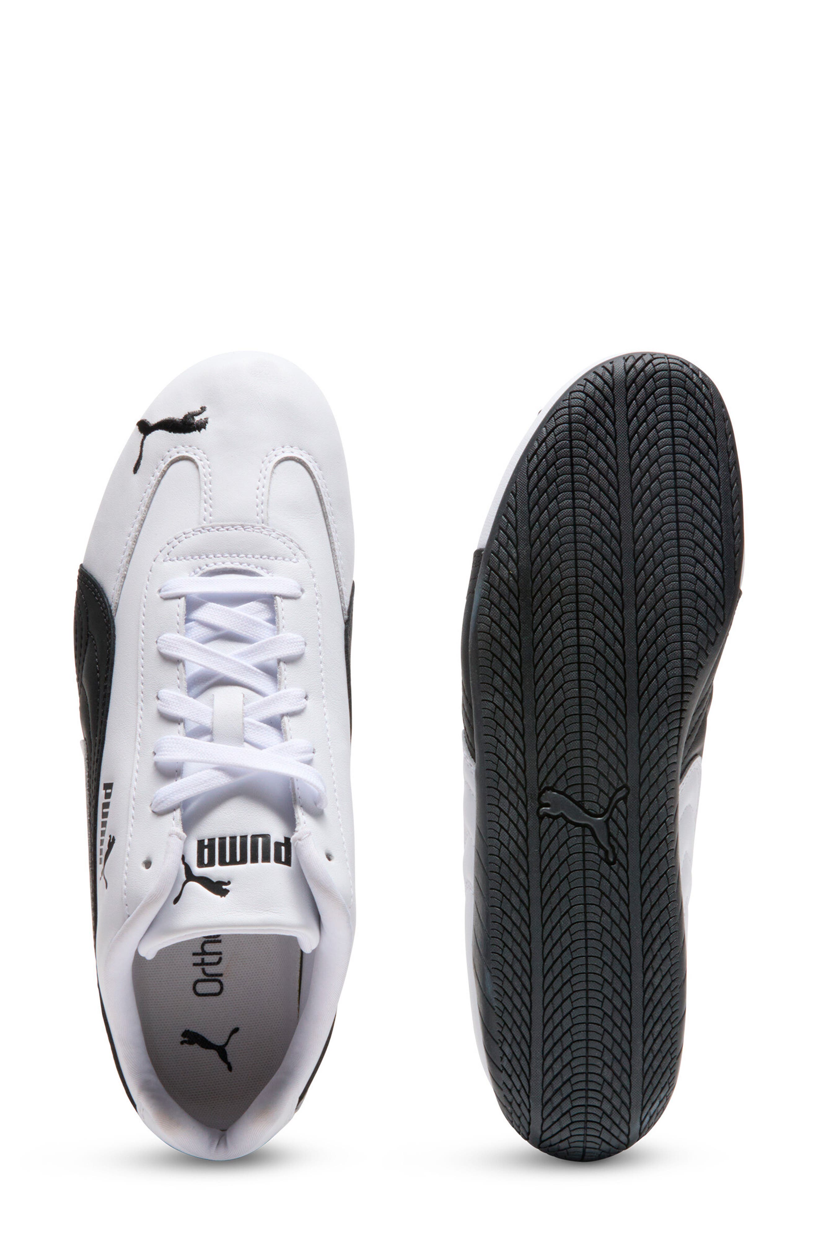 PUMA Speedcat Full Leather Sneaker, Alternate, color, Puma White/ Puma Black