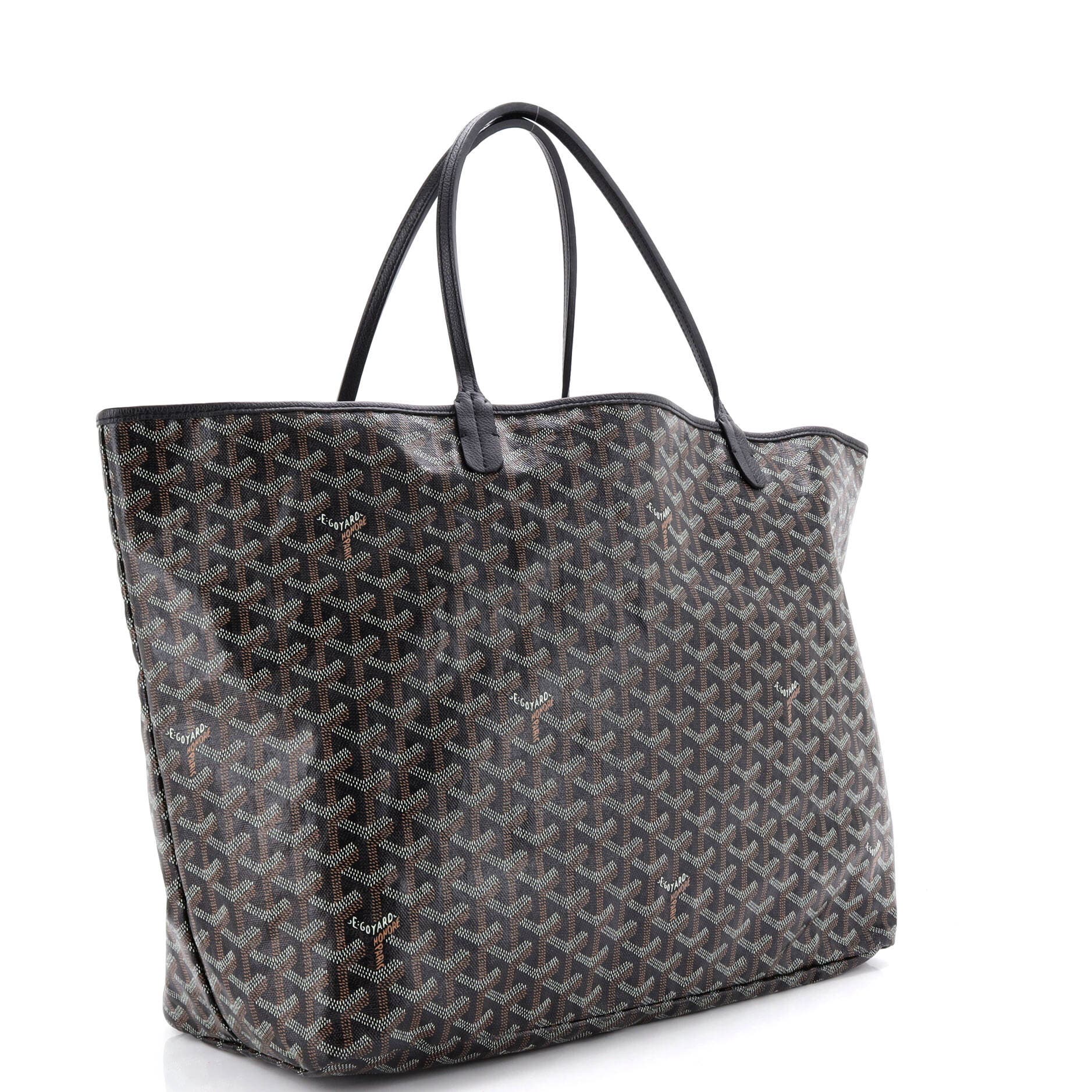 Pre-Owned Goyard Saint Louis Tote Coated Canvas GM, Alternate, color, Black