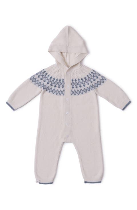 CozyChic™ Ultra Lite® Fair Isle Hooded Romper (Baby)