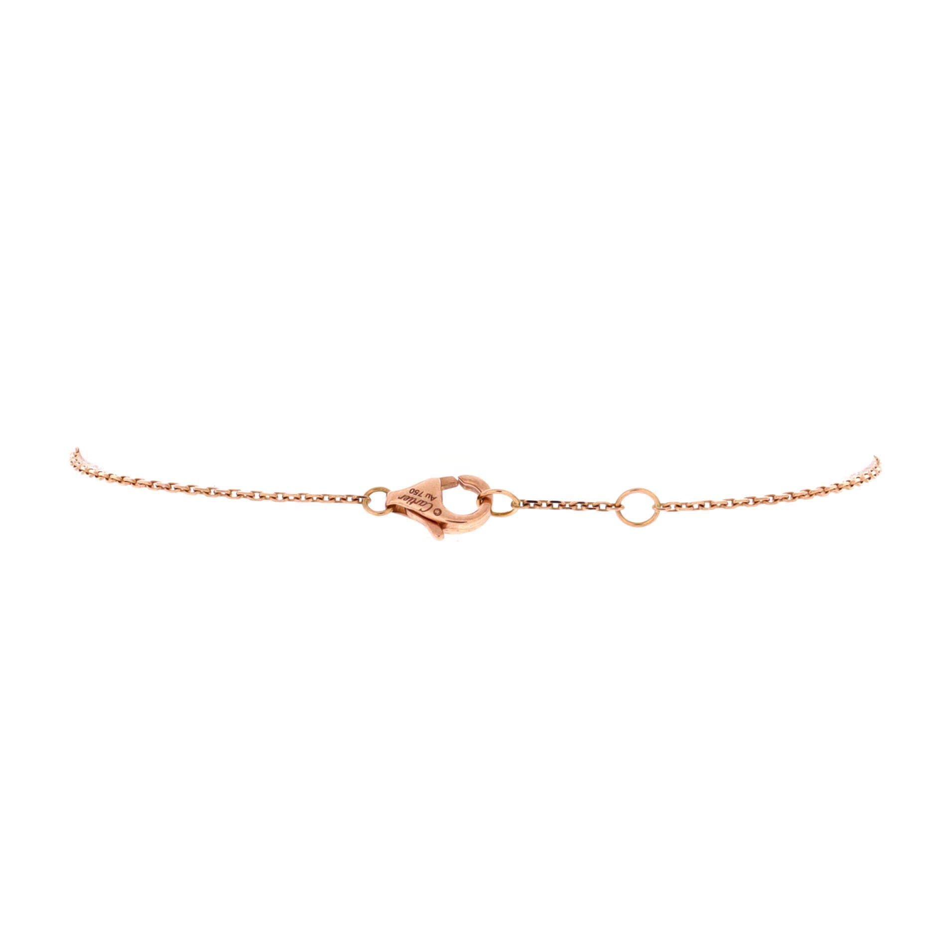 Amulette de Cartier Bracelet 18K Rose Gold with Diamond and Carnelian XS, Alternate, color, Metallic Gold