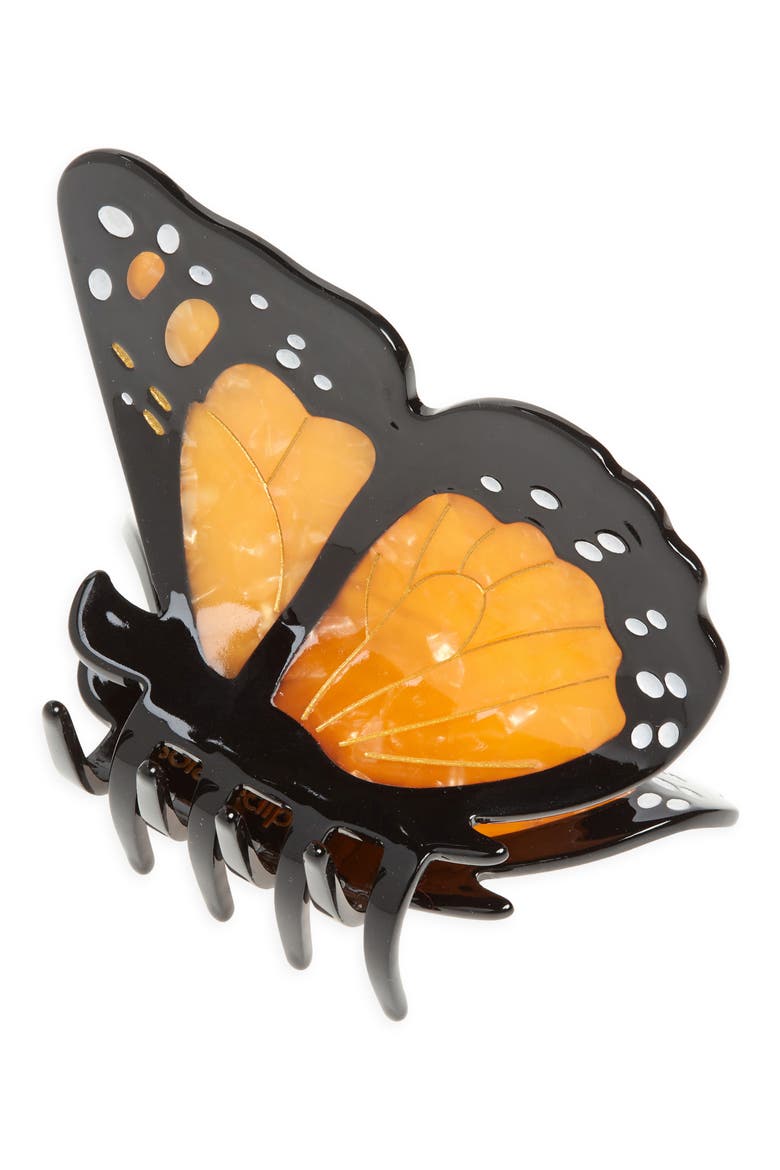 Monarch Hair Claw Clip, Main, color, ORANGE
