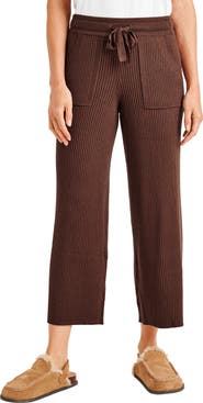 Splendid Georgie Rib Wide Leg Crop Pants