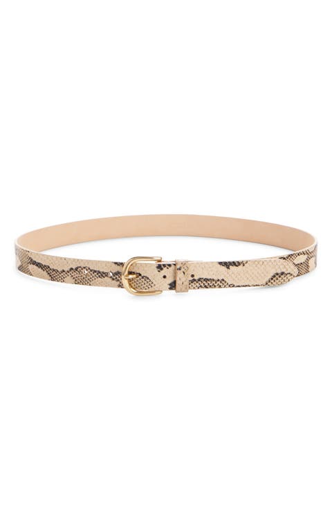 Zap Snakeskin Embossed Belt