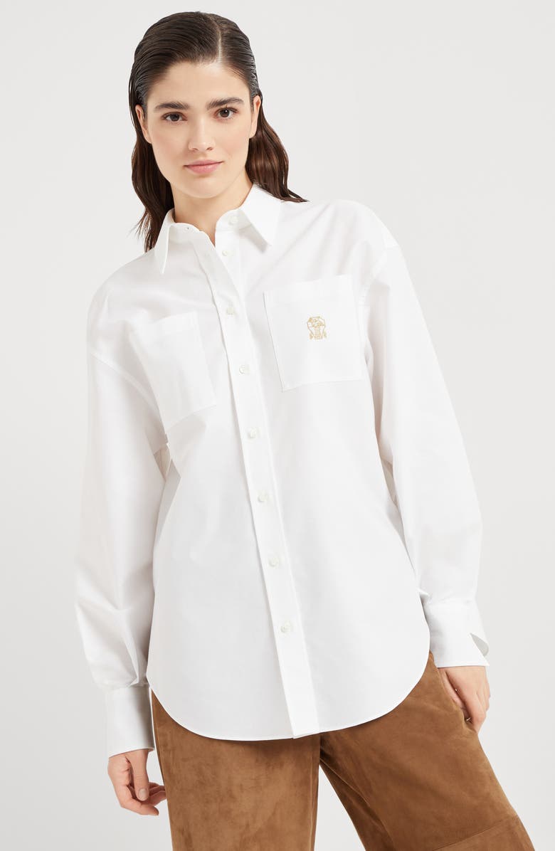 Brunello Cucinelli Shirt with logo, Alternate, color, 