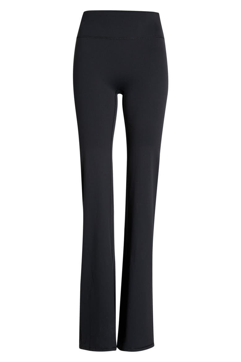 Matte Slim Flare Leggings, Alternate, color, NSKM OBSIDIAN