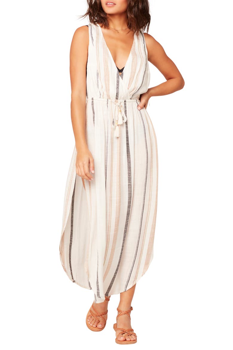 L Space Kenzie Stripe Cover-Up Dress, Main, color, EL CAMINO STRIPE
