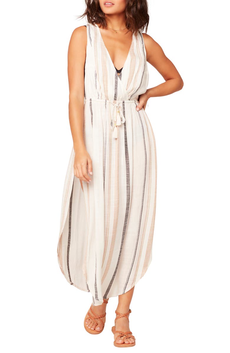 LSPACE L Space Kenzie Stripe Cover-Up Dress, Main, color, 