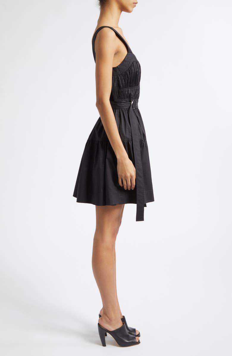 Derek Lam 10 Crosby Ivana Tiered Belted Minidress, Alternate, color, Black