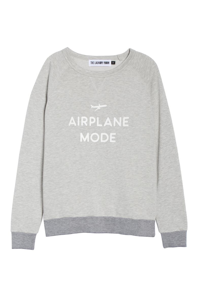 Airplane Mode Cozy Lounge Sweatshirt, Alternate, color, PEBBLE HEATHER