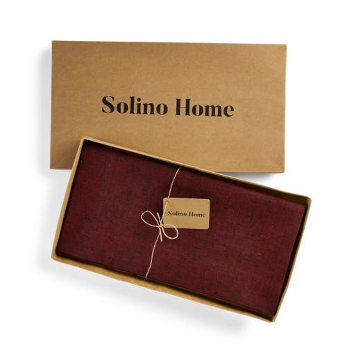 Solino Home Linen Table Throw In Red