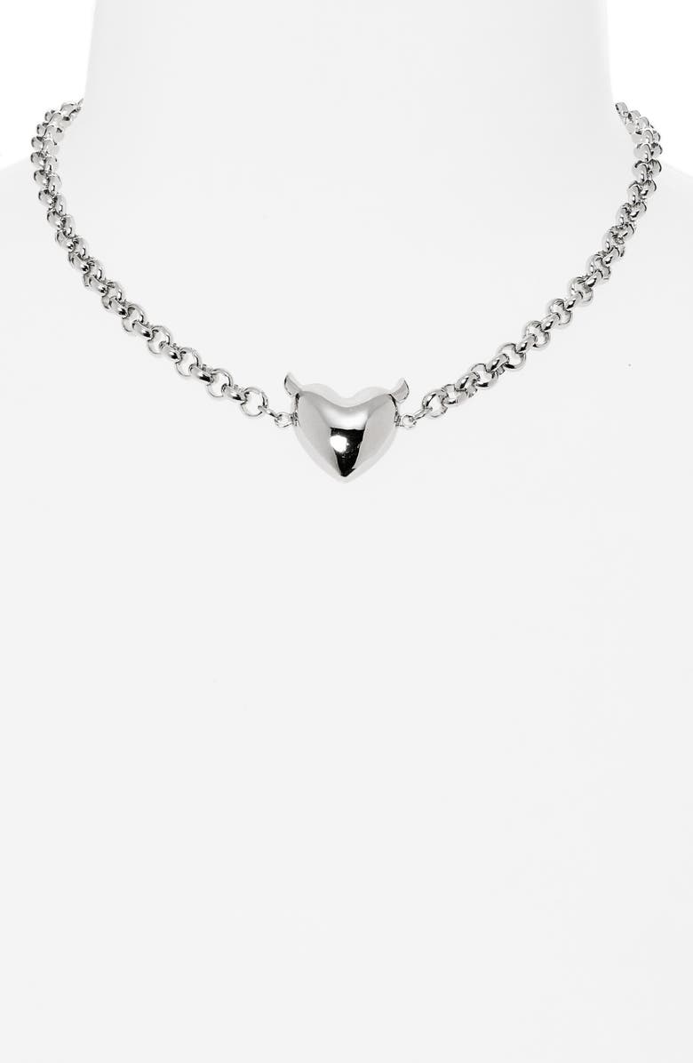 Justine Clenquet Devil Heart Pendant Necklace, Alternate, color,
