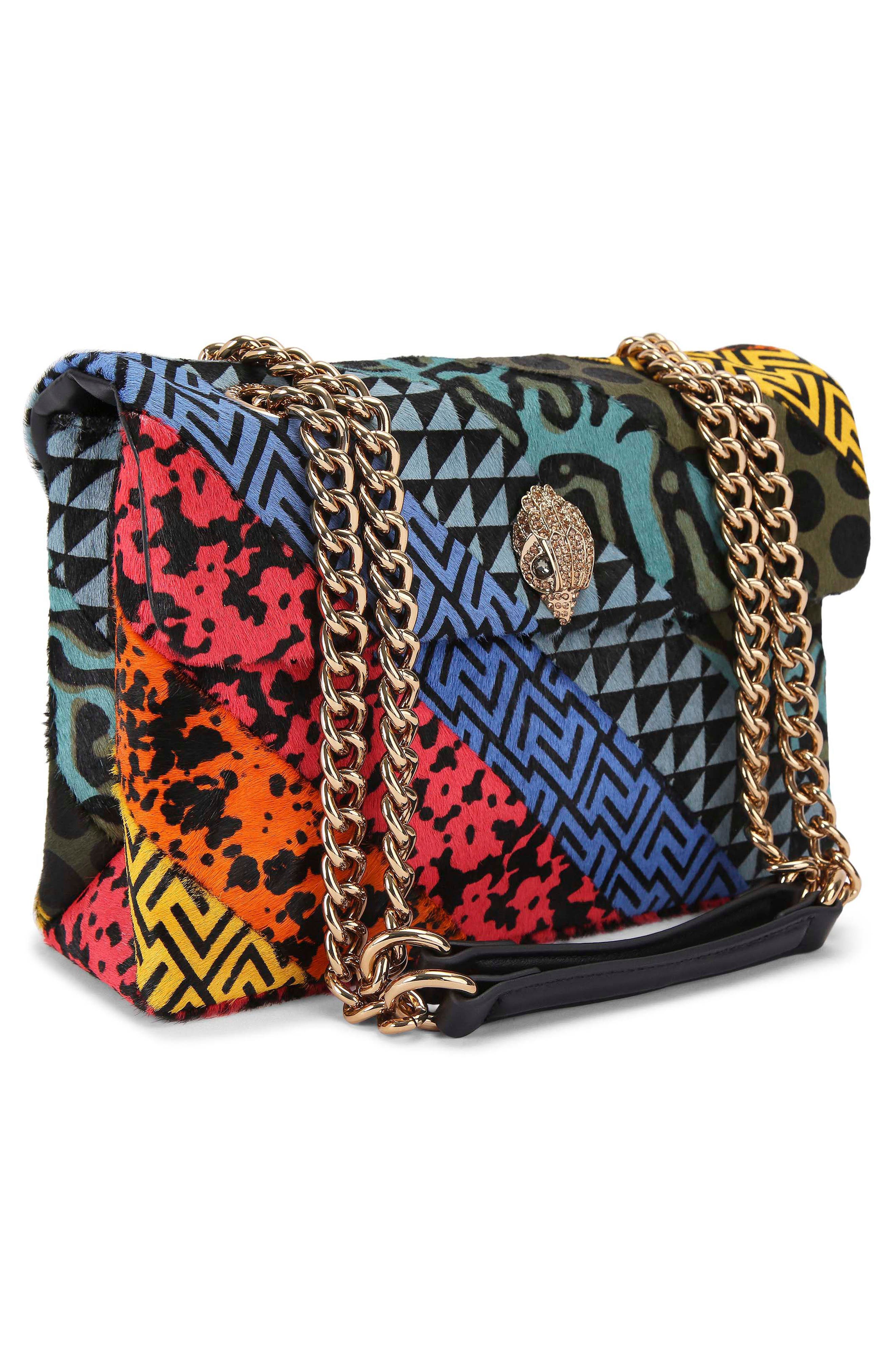 Kurt Geiger London Large Kensington Genuine Calf Hair Convertible Shoulder Bag, Alternate, color, Blue Multi