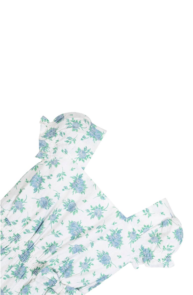 Hope & Henry Girls' Linen Puff Sleeve Jumpsuit, Kids, Alternate, color, Coastal Cottage Floral