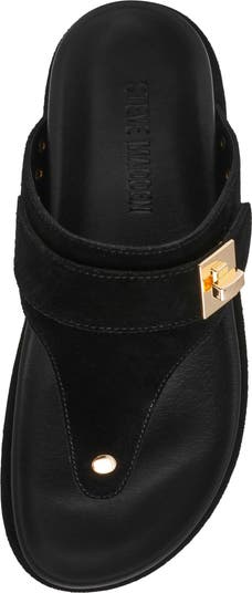 [SALE!!] ★Steve Madden Thona★ サンダル THONA Black Suede Women's Flatform Thong Sandal – Steve Madden