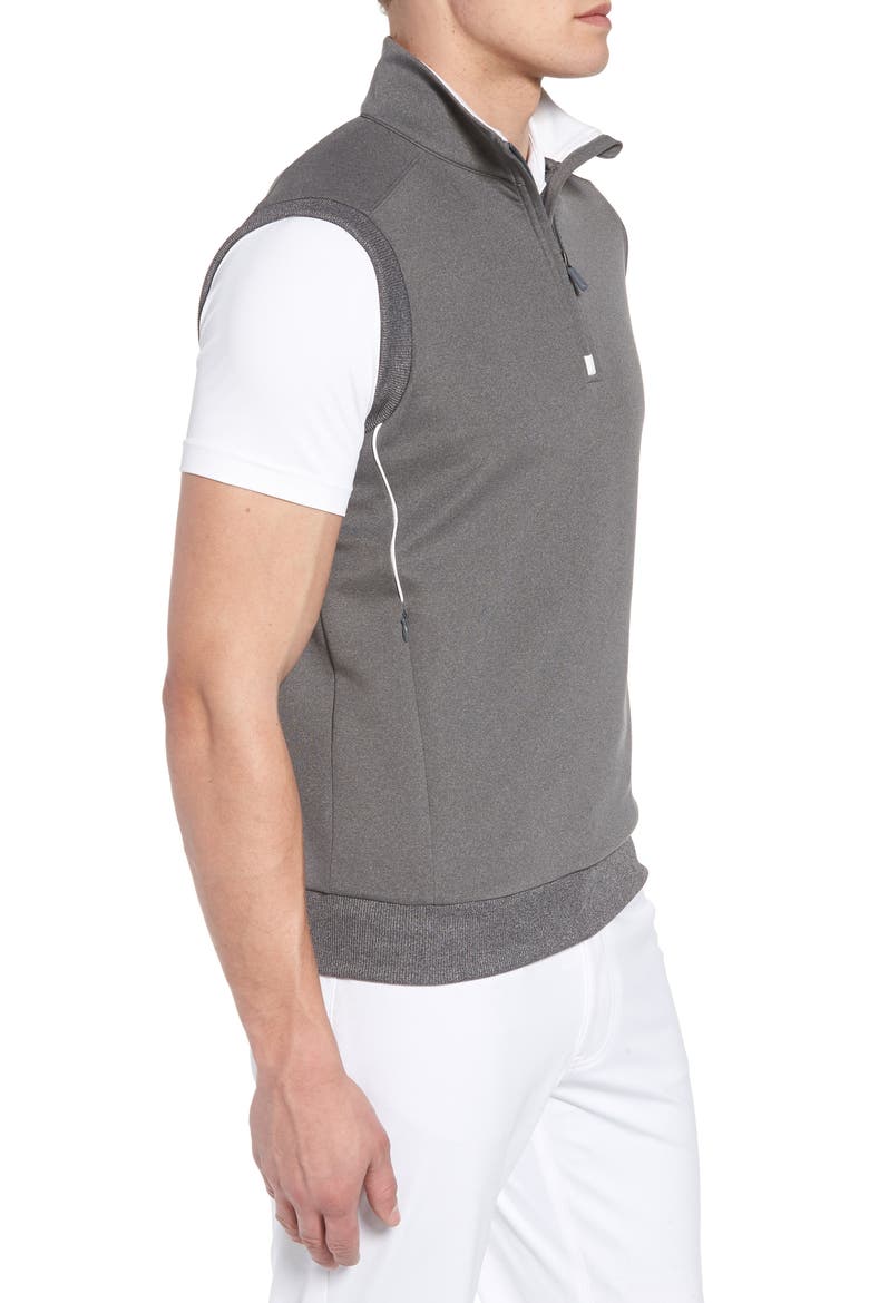 Quarter Zip Slim Fit Tech Vest, Alternate, color, GRAPHITE HEATHER