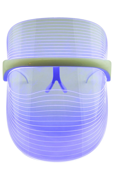 LED Light Therapy Face Shield Cordless, Rechargeable, 3 Color Light Treatment for Acne, Redness, and Skin Rejuvenation, Comfortable Wearable Skincare Mask for All Skin Types