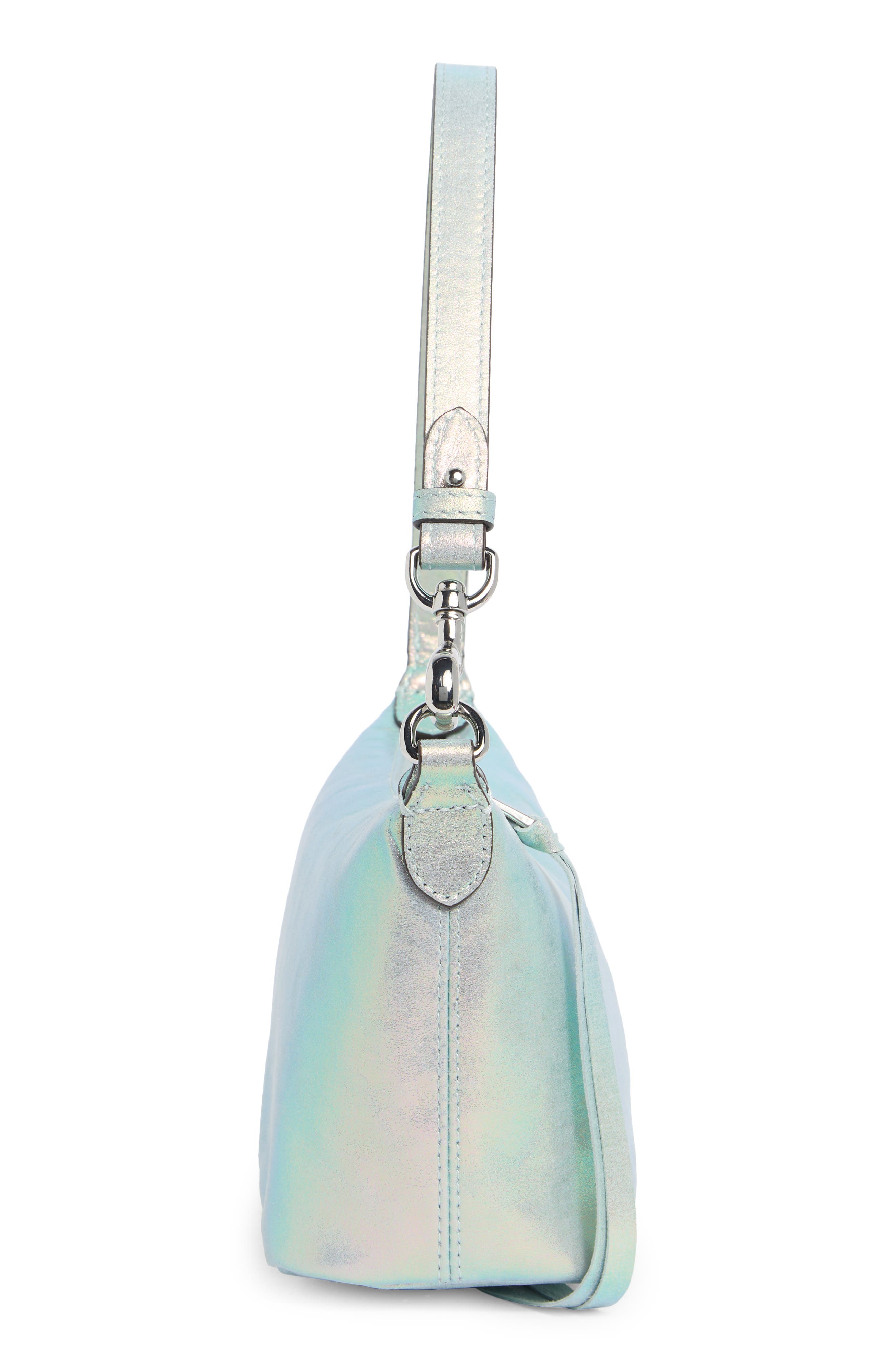 Escape Pouchette Shoulder Bag, Alternate, color, MIRROR BLUE IRIDESCENT