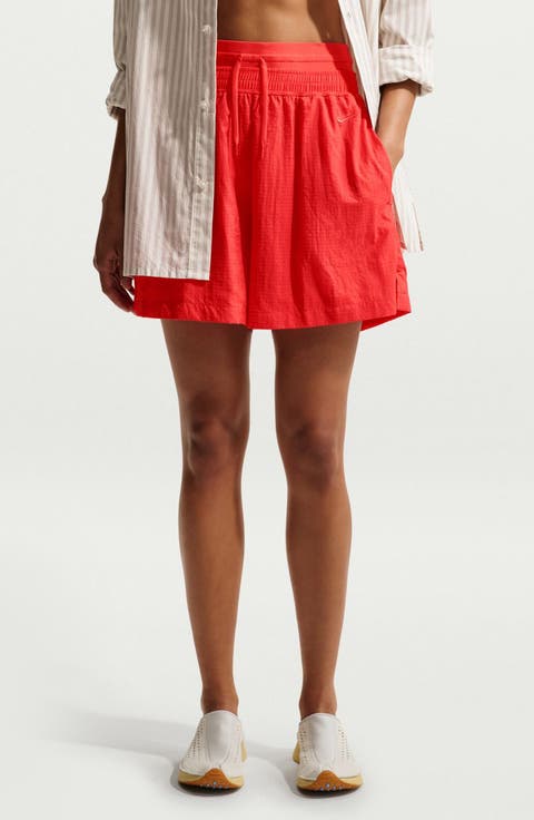 Double Waistband Drawstring Shorts