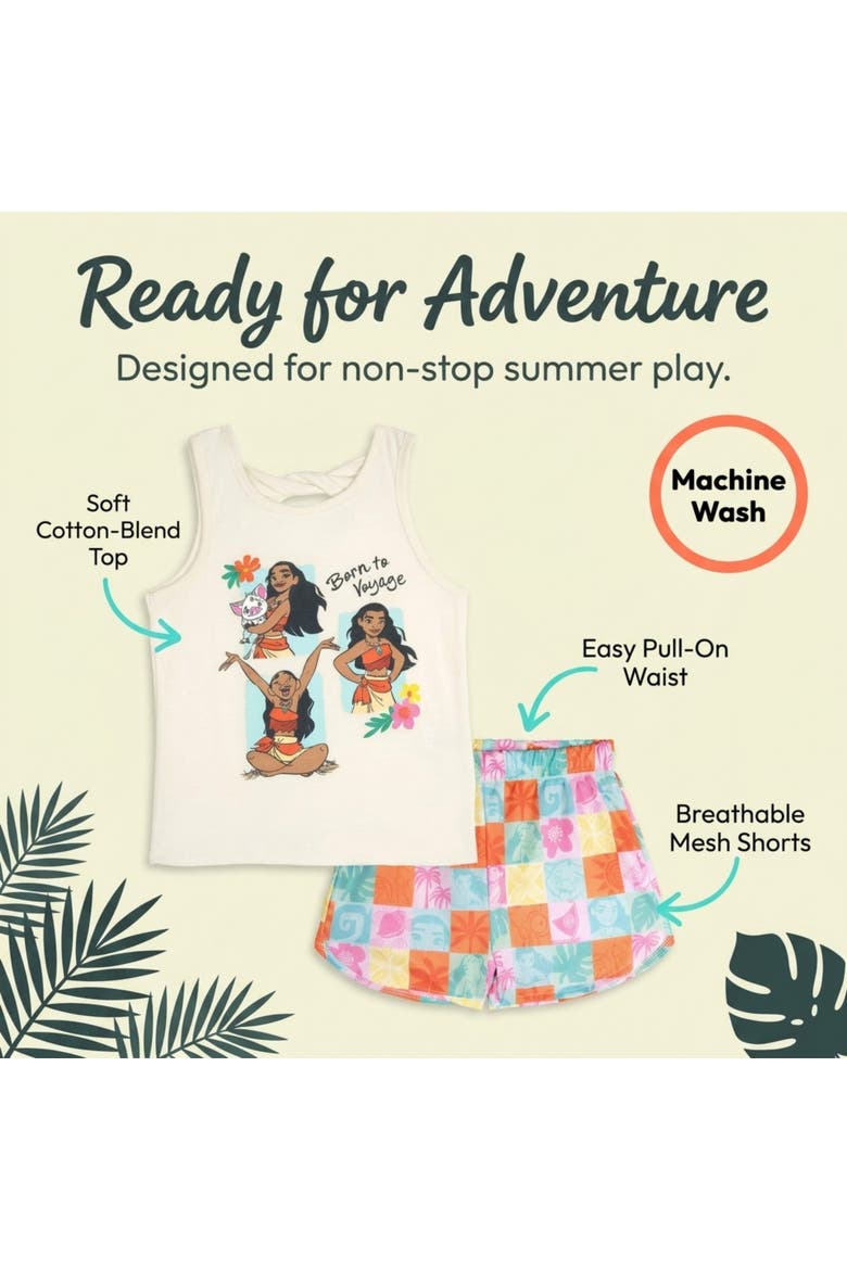 Moana 2-Piece Tee and Shorts Set, Alternate, color, Tusk Multi Moana