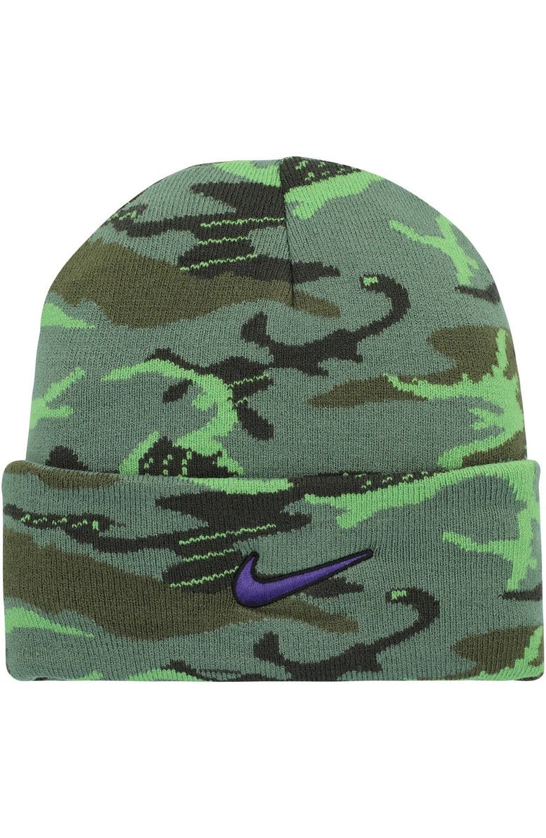 Nike Men's Nike Camo LSU Tigers Veterans Day Cuffed Knit Hat, Alternate, color, Camo