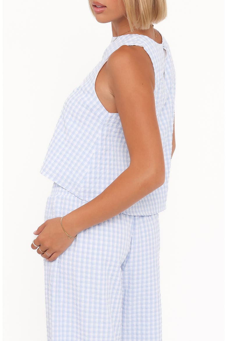 Jillian Gingham Tank & Wide Leg Pants Set, Alternate, color, BLUE GINGHAM
