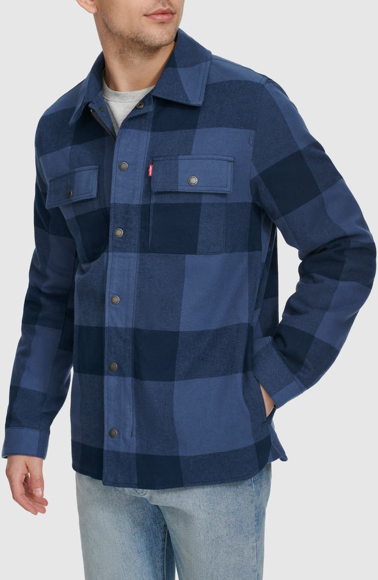 Levi's<sup>®</sup> Buffalo Check Water Resistant Flannel Shirt Jacket, Alternate, color,