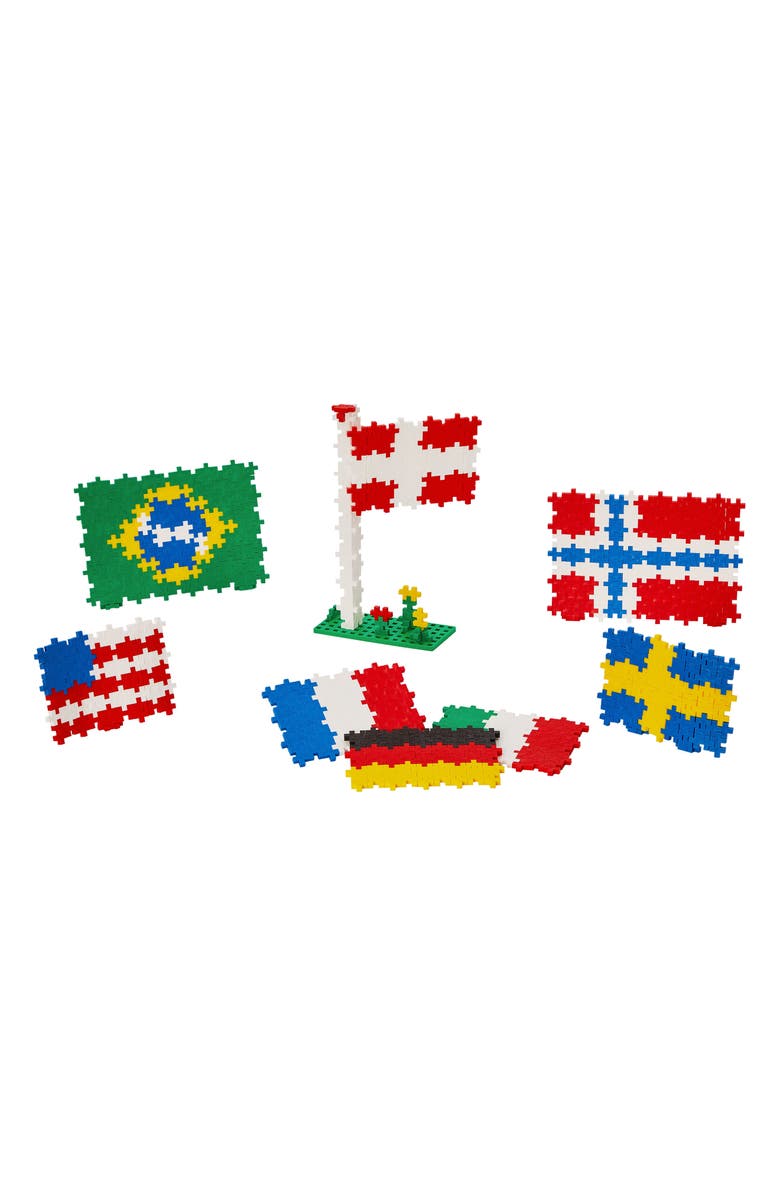 Plus-Plus USA 500-Piece Learn to Build Flags Playset, Alternate, color, Multi-Color/ Mix