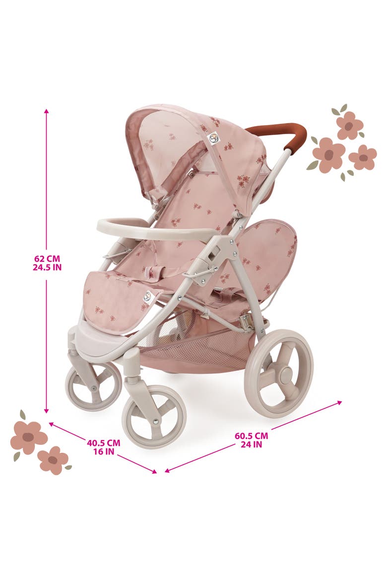 Ballet Flora Mabelle Duo Twin Doll Stroller, Alternate, color, Multicolored