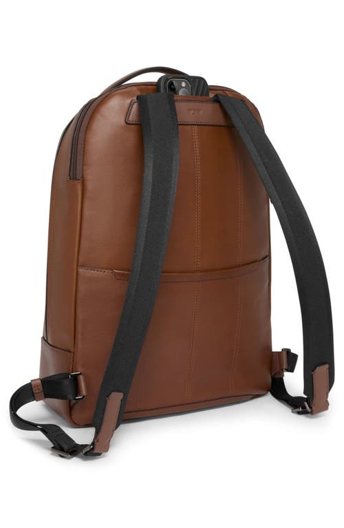 Tumi Warren Leather Backpack In Cognac
